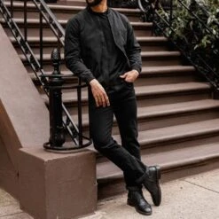 Union Bomber Jacket | Black -Casual Shoes World 1024x1024 Bomber BlackUnion 020924 3