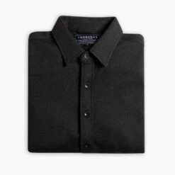 Everyday Button-Down Shirt | Black -Casual Shoes World 1024x1024 EverydayShirt Black 080724 Folded