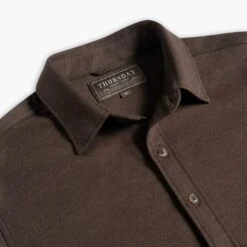 Everyday Button-Down Shirt | Brown -Casual Shoes World 1024x1024 EverydayShirt Brown 080724 Detail
