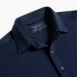 Everyday Button-Down Shirt | Navy -Casual Shoes World 1024x1024 EverydayShirt Navy 080724 Detail