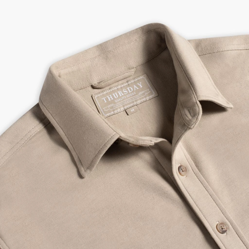 Everyday Button-Down Shirt | Taupe 6 Everyday Button-Down Shirt | Taupe - Image 4