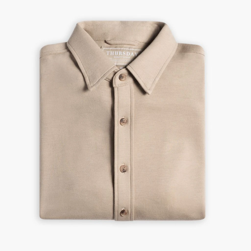 Everyday Button-Down Shirt | Taupe 5 Everyday Button-Down Shirt | Taupe - Image 3