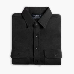Everyday Button-Down Shirt | Black (Two Pocket) -Casual Shoes World 1024x1024 EverydayShirt TwoPocket Black 080724 Folded