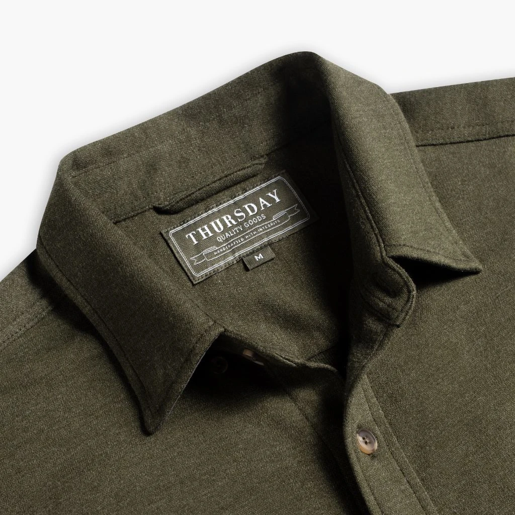 Everyday Button-Down Shirt | Olive (Two Pocket) 6 Everyday Button-Down Shirt | Olive (Two Pocket) - Image 4