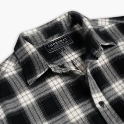 Forever Flannel Shirt | Black & Cream -Casual Shoes World 1024x1024 ForeverFlannel BlackCream 091024 Detail