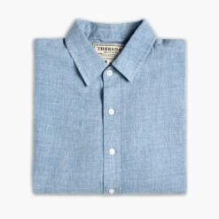 Linen Shirt | Blue 12 Linen Shirt | Blue -Casual Shoes World 1024x1024 LinenShirt Blue 052524 Folded