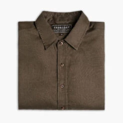 Linen Shirt | Brown -Casual Shoes World 1024x1024 LinenShirt Brown 052524 Folded