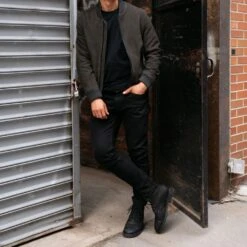 Bomber Jacket | Dark Grey -Casual Shoes World 1024x1024 Men BomberJacket DarkGrey 102723 3