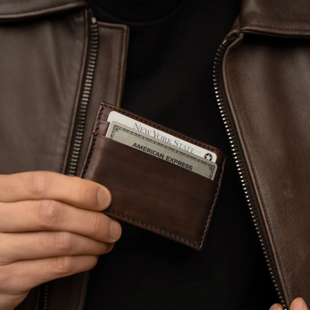 Leather Card Holder | Black Coffee 8 Leather Card Holder | Black Coffee - Image 6