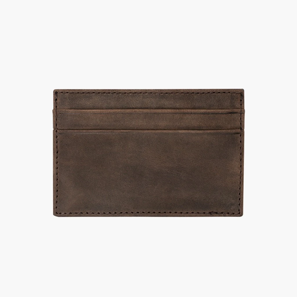 Leather Card Holder | Tobacco 3 Leather Card Holder | Tobacco