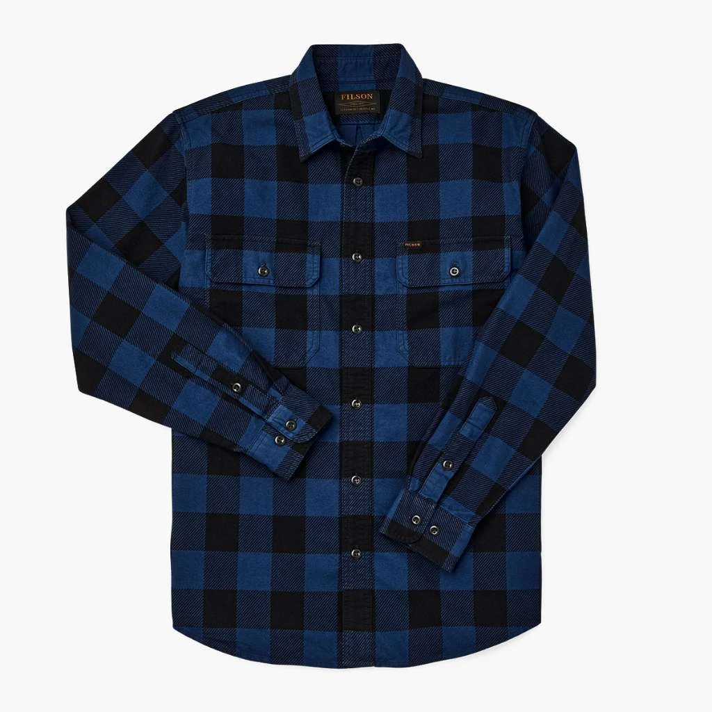Filson Field Flannel Shirt | Cobalt Blue Black 3 Filson Field Flannel Shirt | Cobalt Blue Black
