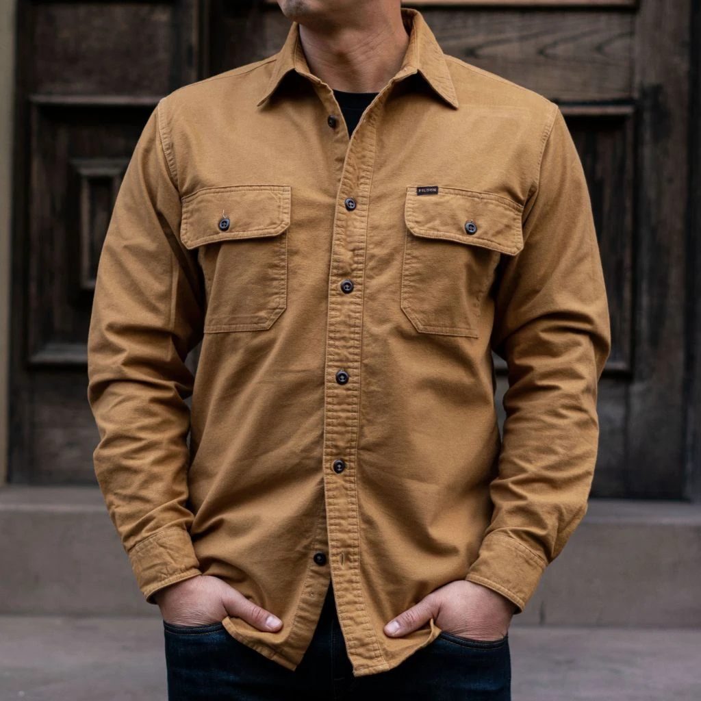 Filson Field Flannel Shirt | Tan Nubuck 6 Filson Field Flannel Shirt | Tan Nubuck - Image 4