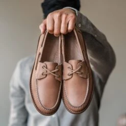 Handsewn Loafer | Biscuit -Casual Shoes World 1024x1024 Men HandsewnLoafer Biscuit 062821 3