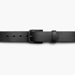 Men's Heritage Leather Belt | Black Matte -Casual Shoes World 1024x1024 Men Heritage BlackMatte 072423 Buckled