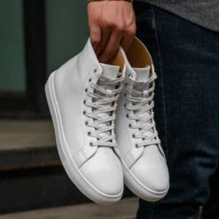 Premier High Top | White -Casual Shoes World 1024x1024 Men HighTop White 011722 3