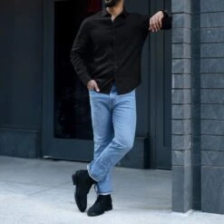 Linen Shirt | Black 17 Linen Shirt | Black -Casual Shoes World 1024x1024 Men LinenShirt Black 052825 3