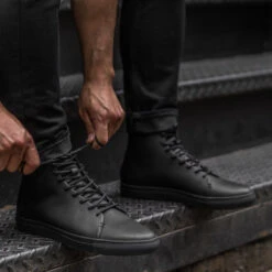 Premier High Top | Black Vachetta -Casual Shoes World 1024x1024 Men Premier HighTop Black 080421 1