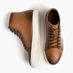 Premier High Top | Toffee -Casual Shoes World 1024x1024 Men Premier HighTop Toffee 111622 Flatlay1