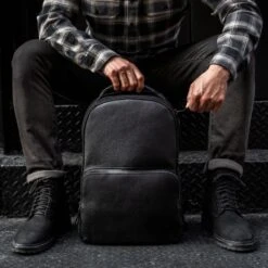 Perfecto Backpack | Black -Casual Shoes World 1024x1024 Mens Backpack Black 082324 2