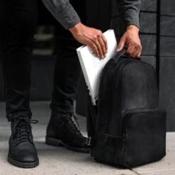 Perfecto Backpack | Black Matte -Casual Shoes World 1024x1024 Mens Backpack BlackMatte 082324 2