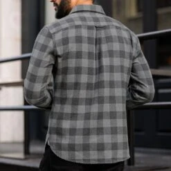 Buffalo Check Shirt | Black & Grey -Casual Shoes World 1024x1024 Mens BuffaloCheckShirt BlackxGrey 082924 3