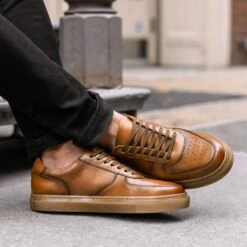 Court | Toffee 19 Court | Toffee -Casual Shoes World 1024x1024 Mens Court Toffee 070824 3