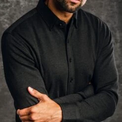 Everyday Button-Down Shirt | Black -Casual Shoes World 1024x1024 Mens EverydayShirt Black 082924 2