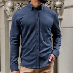 Everyday Button-Down Shirt | Blue -Casual Shoes World 1024x1024 Mens EverydayShirt Blue 082924 1