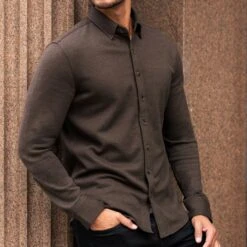 Everyday Button-Down Shirt | Brown -Casual Shoes World 1024x1024 Mens EverydayShirt Brown 082924 1
