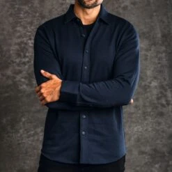 Everyday Button-Down Shirt | Navy -Casual Shoes World 1024x1024 Mens EverydayShirt Navy 082924 1