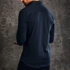 Everyday Button-Down Shirt | Navy -Casual Shoes World 1024x1024 Mens EverydayShirt Navy 082924 3