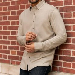 Everyday Button-Down Shirt | Taupe 15 Everyday Button-Down Shirt | Taupe -Casual Shoes World 1024x1024 Mens EverydayShirt Taupe 082924 1