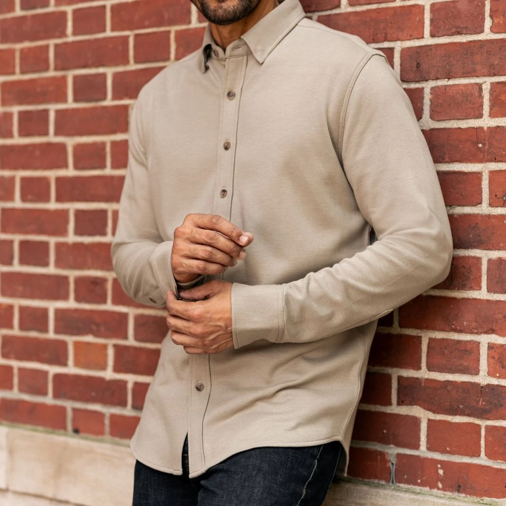 Everyday Button-Down Shirt | Taupe 8 Everyday Button-Down Shirt | Taupe - Image 6