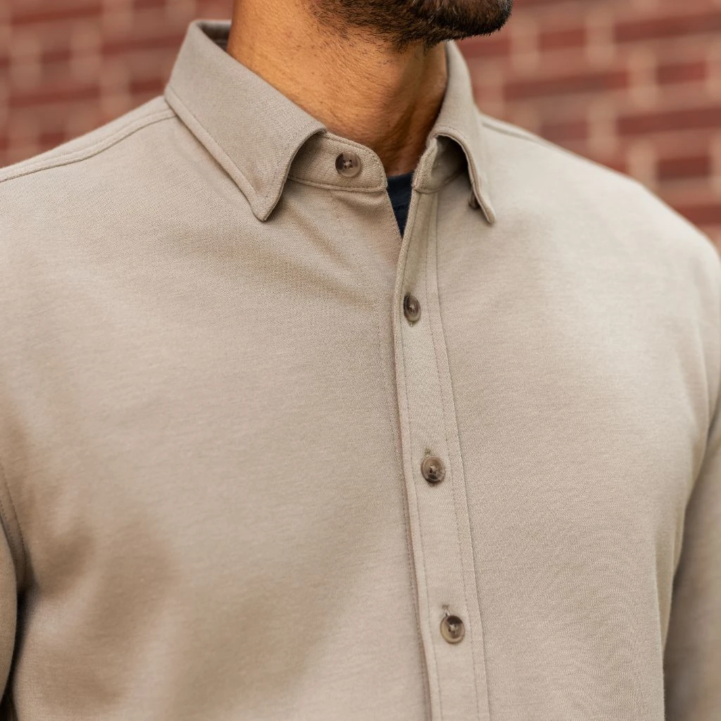 Everyday Button-Down Shirt | Taupe 9 Everyday Button-Down Shirt | Taupe - Image 7