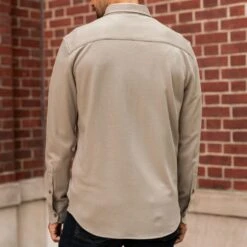 Everyday Button-Down Shirt | Taupe 17 Everyday Button-Down Shirt | Taupe -Casual Shoes World 1024x1024 Mens EverydayShirt Taupe 082924 3