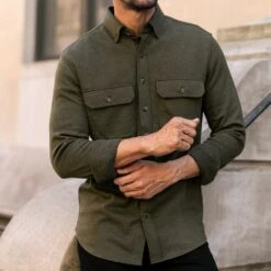 Everyday Button-Down Shirt | Olive (Two Pocket) 15 Everyday Button-Down Shirt | Olive (Two Pocket) -Casual Shoes World 1024x1024 Mens EverydayShirt TwoPockets Olive 082924 1