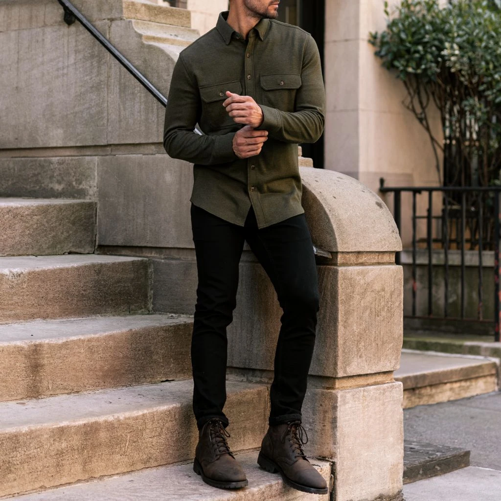 Everyday Button-Down Shirt | Olive (Two Pocket) 10 Everyday Button-Down Shirt | Olive (Two Pocket) - Image 8