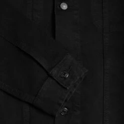Denim Trucker Jacket | Pitch Black -Casual Shoes World 1024x1024 Mens Jackets Denim Trucker Black 120122 Detail