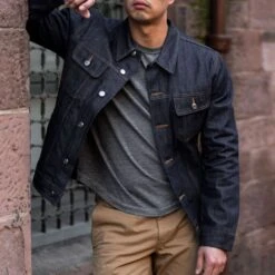 Denim Trucker Jacket | Raw Indigo -Casual Shoes World 1024x1024 Mens Jackets Denim Trucker RawIndigo 120122 3
