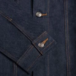 Denim Trucker Jacket | Raw Indigo -Casual Shoes World 1024x1024 Mens Jackets Denim Trucker RawIndigo 120122 Detail