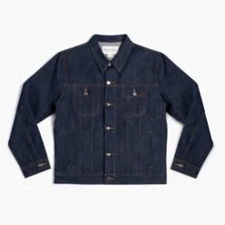 Denim Trucker Jacket | Raw Indigo -Casual Shoes World 1024x1024 Mens Jackets Denim Trucker RawIndigo 120122 Front