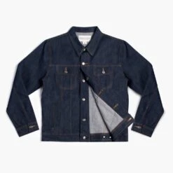 Denim Trucker Jacket | Raw Indigo -Casual Shoes World 1024x1024 Mens Jackets Denim Trucker RawIndigo 120122 Open