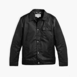 Waxed Canvas Field Jacket | Black -Casual Shoes World 1024x1024 Mens Jackets Field Black 012723 Front
