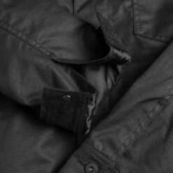 Waxed Canvas Field Jacket | Black -Casual Shoes World 1024x1024 Mens Jackets Field Black 012723 Sleeve Lining
