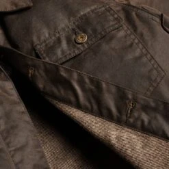 Waxed Canvas Field Jacket | Dark Olive -Casual Shoes World 1024x1024 Mens Jackets Field DarkOlive 012723 Pocket Lining
