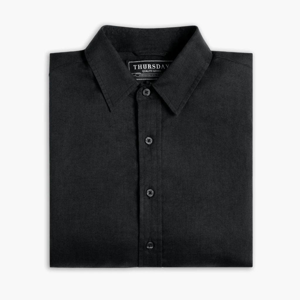 Linen Shirt | Black 5 Linen Shirt | Black - Image 3