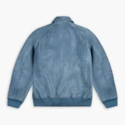 Major League Jacket | Blue Textured -Casual Shoes World 1024x1024 Mens MajorLeague Blue 120424 Rear