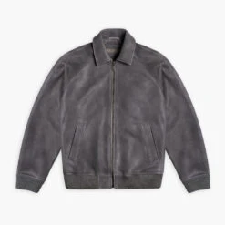 Major League Jacket | Grey Textured -Casual Shoes World 1024x1024 Mens MajorLeague Grey 120424 Front