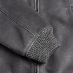 Major League Jacket | Grey Textured -Casual Shoes World 1024x1024 Mens MajorLeague Grey 120424 SleeveDetail