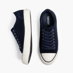 Retro Low Top | Navy -Casual Shoes World 1024x1024 Mens Retro LowTop Navy 012025 Flatlay1